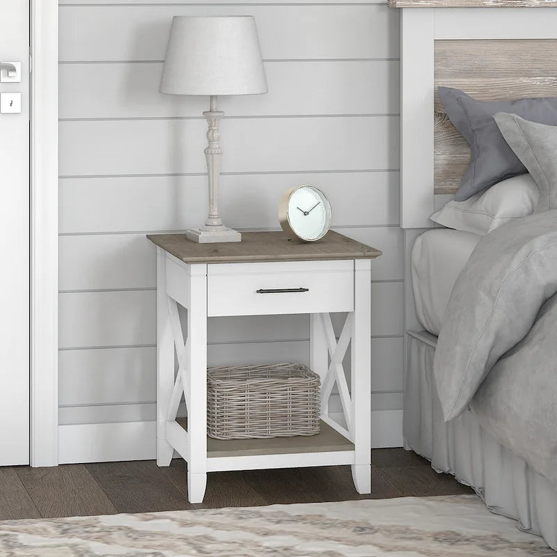 Comodino con cassetto e ripiano Coastal Box