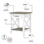 Comodino con cassetto e ripiano Coastal Box
