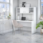 Scrivania a Credenza 60W con Libreria Superiore