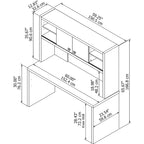Scrivania a Credenza 60W con Libreria Superiore