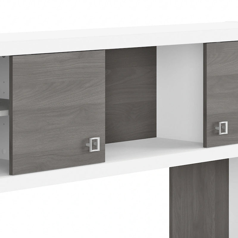 Scrivania a Credenza 60W con Libreria Superiore