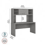 Scrivania a Credenza 60W con Libreria Superiore
