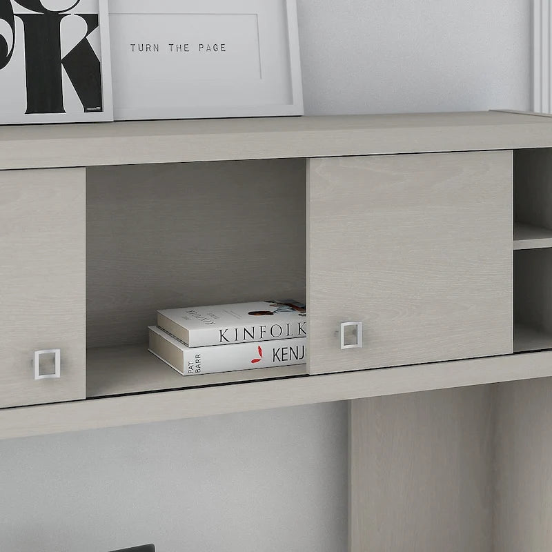 Scrivania a Credenza 60W con Libreria Superiore