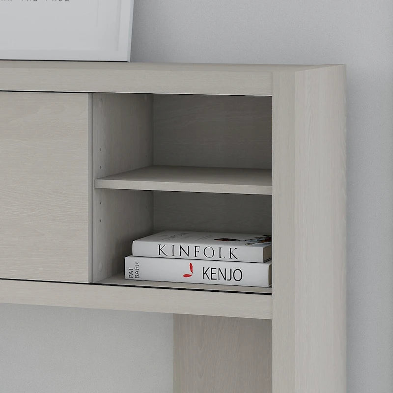 Scrivania a Credenza 60W con Libreria Superiore