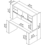 Scrivania a Credenza 60W con Libreria Superiore
