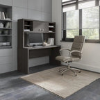 Scrivania a Credenza 60W con Libreria Superiore