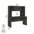Scrivania a Credenza 60W con Libreria Superiore
