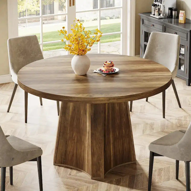 Tavolo da pranzo rotondo da 119 cm per 4-6 persone