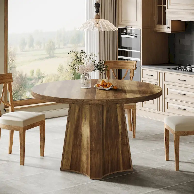 Tavolo da pranzo rotondo da 119 cm per 4-6 persone