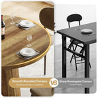 Tavolo da pranzo rotondo da 119 cm per 4-6 persone