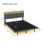 Struttura letto a piattaforma flottante Full/Queen con rivestimento in velluto e testiera trapuntata a canali