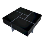 Tavolino Quadrato con Scomparti Nascosti - 80 x 80 x 35 cm
