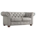 Divanetto Chesterfield Tufted con Braccioli a Riccio
