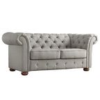 Divanetto Chesterfield Tufted con Braccioli a Riccio