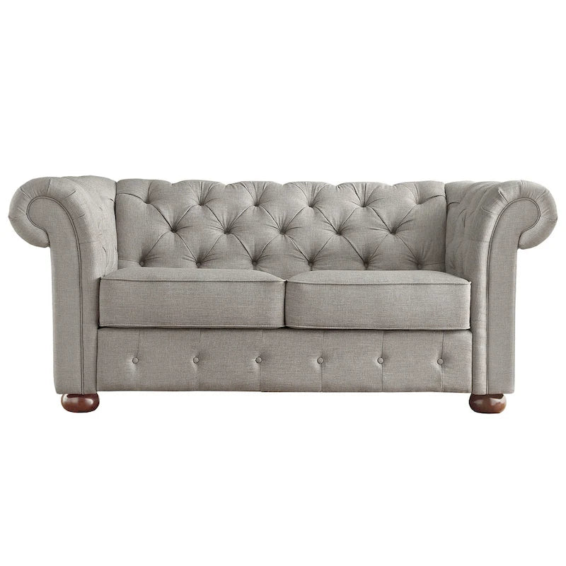 Divanetto Chesterfield Tufted con Braccioli a Riccio