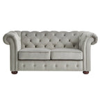 Divanetto Chesterfield Tufted con Braccioli a Riccio