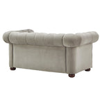 Divanetto Chesterfield Tufted con Braccioli a Riccio