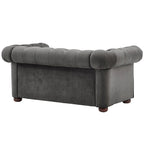 Divanetto Chesterfield Tufted con Braccioli a Riccio