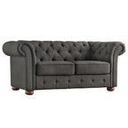 Divanetto Chesterfield Tufted con Braccioli a Riccio