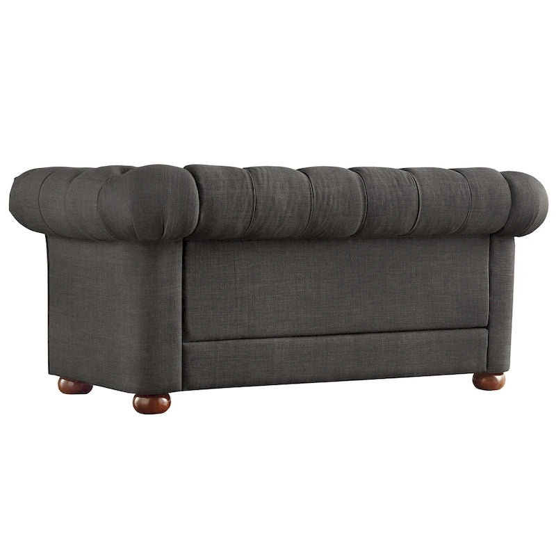 Divanetto Chesterfield Tufted con Braccioli a Riccio