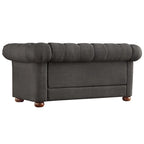 Divanetto Chesterfield Tufted con Braccioli a Riccio