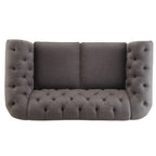 Divanetto Chesterfield Tufted con Braccioli a Riccio