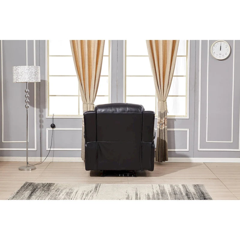 Divano Reclinabile Elettrico in Cuoio Rigenerato 8018