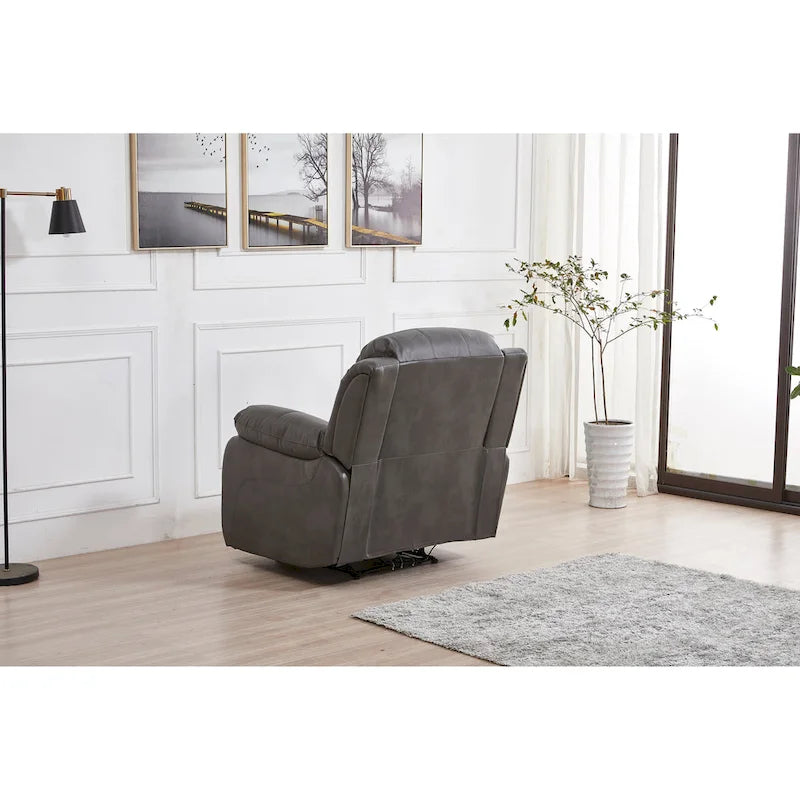 Divano Reclinabile Elettrico in Cuoio Rigenerato 8018