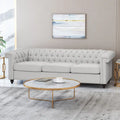 Divano Chesterfield trapuntato grigio