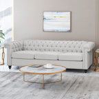 Divano Chesterfield trapuntato grigio