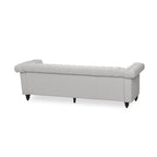 Divano Chesterfield trapuntato grigio