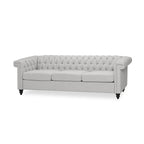 Divano Chesterfield trapuntato grigio