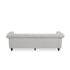 Divano Chesterfield trapuntato grigio
