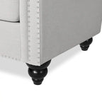 Divano Chesterfield trapuntato grigio