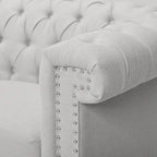 Divano Chesterfield trapuntato grigio