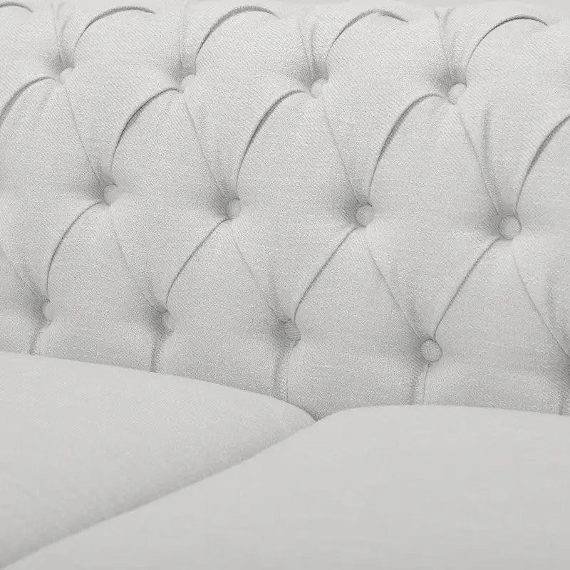 Divano Chesterfield trapuntato grigio