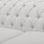 Divano Chesterfield trapuntato grigio