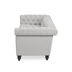 Divano Chesterfield trapuntato grigio