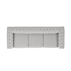 Divano Chesterfield trapuntato grigio