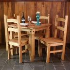 Sedie da pranzo in legno massello di pino set da 2 - Stile rustico