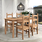 Sedie da pranzo in legno massello di pino set da 2 - Stile rustico
