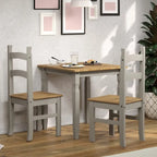Sedie da pranzo in legno massello di pino set da 2 - Stile rustico