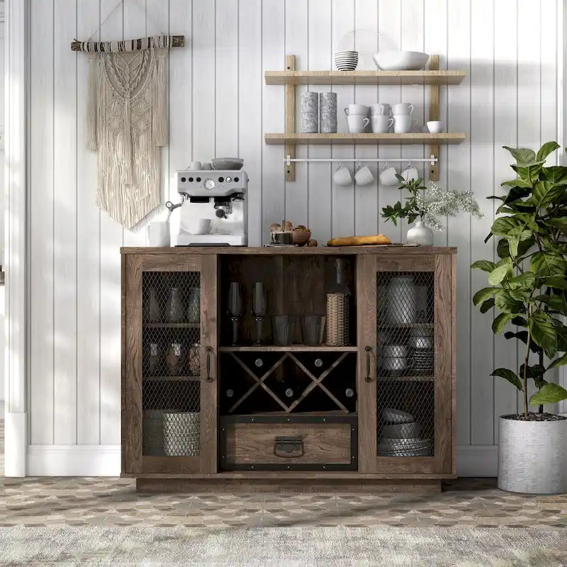 Madia industriale a 7 ripiani con portabottiglie