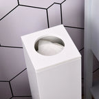 Mobiletto verticale bianco da bagno - 7.75"x7.75"x25.75"