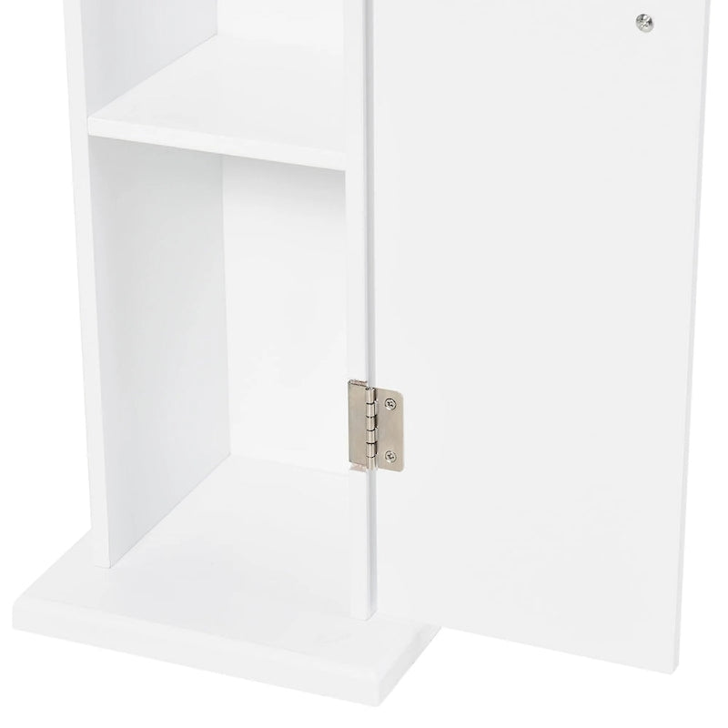 Mobiletto verticale bianco da bagno - 7.75"x7.75"x25.75"