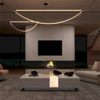Tavolino da caffè bianco a 2 cassetti con illuminazione a LED - 140 cm L