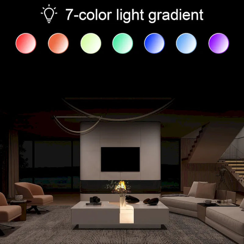 Tavolino da caffè bianco a 2 cassetti con illuminazione a LED - 140 cm L