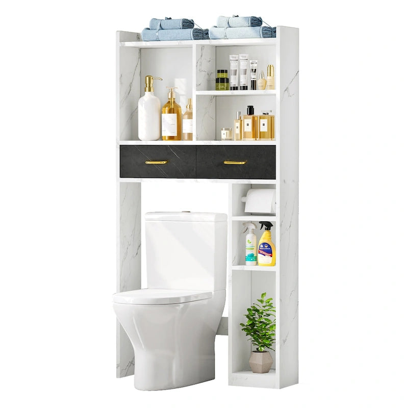 Mobiletto sopra WC con cassetti e ripiani