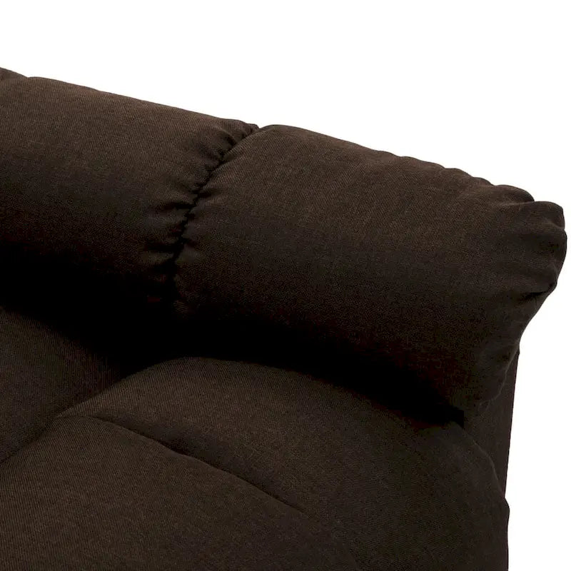 Poltrona Reclinabile Massaggiante in Tessuto - Marrone Scuro, 73,9 x 99,1 x 102,1 cm