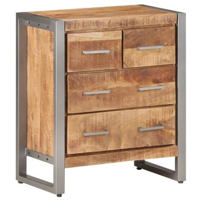 Credenza 60x35x70 cm in Legno di Mango Grezzo